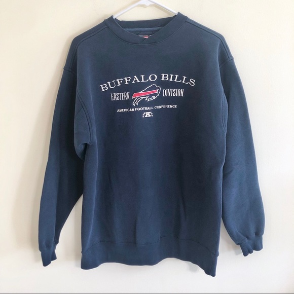 Vintage Buffalo Bills Embroidered Sweatshirt Sz M - Picture 2 of 5